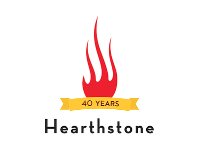 Hearthstone Bistro 40th Anniversary Logo Concept anniversary hearthstone bistro logo restaurant