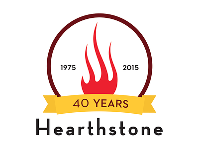 Hearthstone Bistro 40th Anniversary Final Logo anniversary flame hearthstone bistro logo restaurant