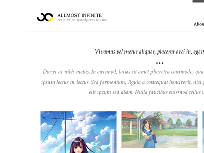 Almostinfinite Full Site Template design psd design web template wordpress wordpress template