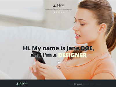 UseThis single page website design psd psd design single page design web template