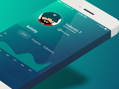 Blue App Design for iOS ( PSD )