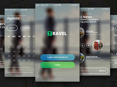 Free PSD Travel App