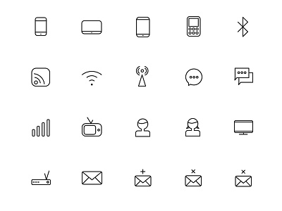 Free PSD Communication Icons food icons free icons icon set icons outline icons psd icons vector icons