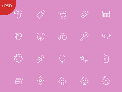 25 FREE Babies Icons babies free freebie icon icons kids mother psd vector