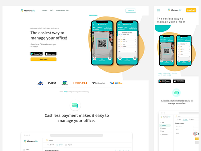 Landing Page Mamoru Biz blue japan landingpage logo lp qr qrcode solution turquise yellow