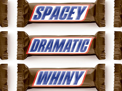 Hunger Bars advertising candy packaging snickers