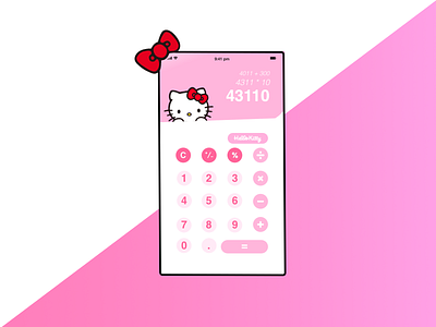 004 Calculator: Hello Kitty 004 calculator dailyui japanese