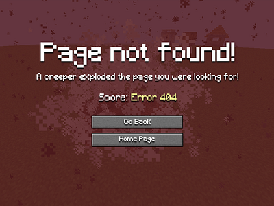 008 404 Page: Minecraft Edition