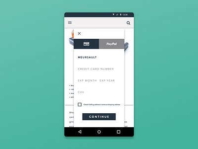 Daily UI 002: Credit Card Checkout android credit card checkout daily ui dailyui day 002 ui design