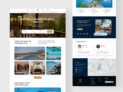 Hotel & Resort Booking UI Website branding illustration ui ui ux user interface web design website webstie