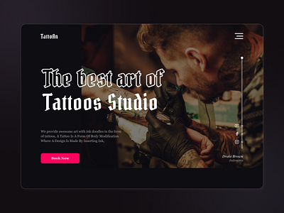 Tattoo Studio Website - UI Design