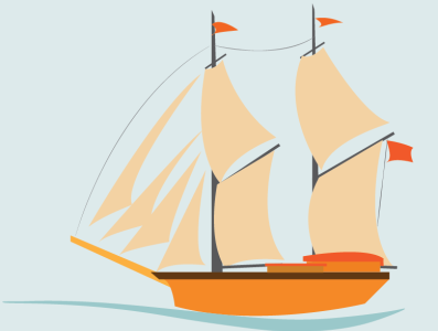 Boat branding design illustration logo web