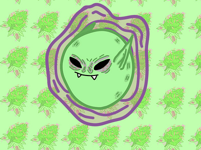 Alien art, Alien sticker. art artist comics fairy drawing goblin art icon illustration logo magic stickers for imessage ufo