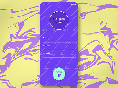Sign Up UI blue dailyui design iphone purple signup thunders ui uidesign uiux ux