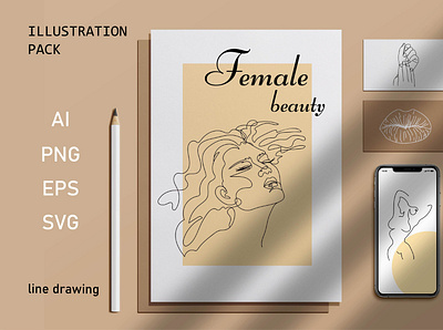 Female beauty branding design icon illustration illustrator line lineart linework logo vector vector illustration vectorartist website