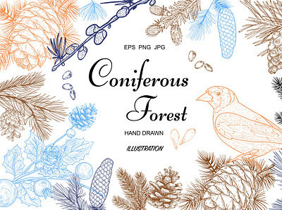 Coniferous Forest design icon illustrator line lineart linework vector vector illustration vectorartist website