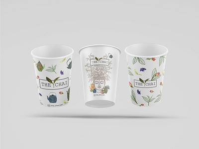 Paper cup designs. Brand of tea.