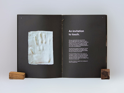 The Topography of Touch - An Invitation activation black book branding curiosity design editorial graphic photography print spatial still life tactile touch typography
