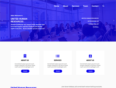 Webpage Design - United Human Resources design logo sketch ui ui ux ux vector