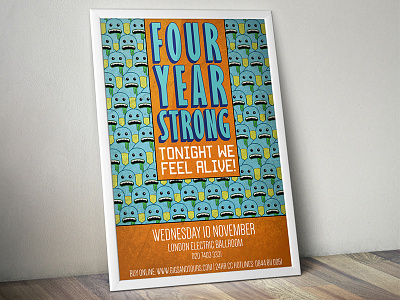 Four Year Strong Gig Poster concert four year strong gig poster poster