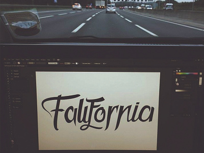 Falifornia design falmouth illustrator lettering travel type typography vector