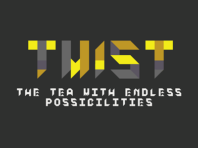 Twist - Tea Branding branding color colour grey shape style tangram tea twist yellow