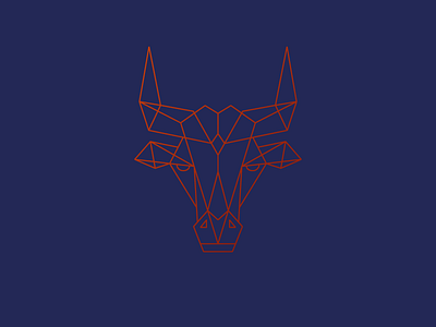 Geometric Bull animal animal illustration geometric geometry illustration line low poly minimal minimalist simple