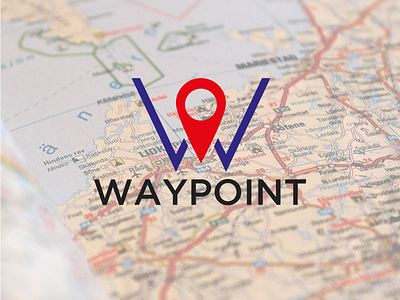 Waypoint Logo Concept branding design icon letter lettering logo navigation type typography vector