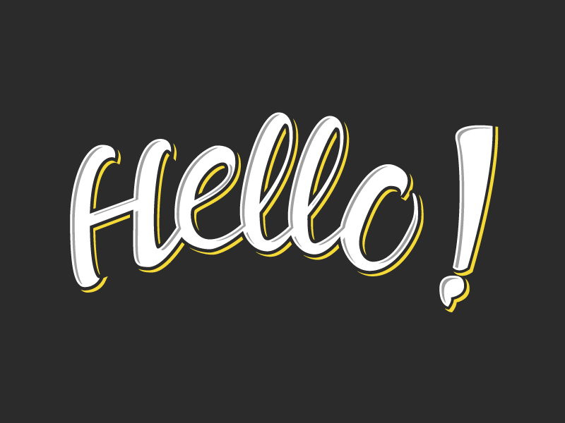 Hello! // Brush Lettering brush lettering hand lettering brush type typography design lettering