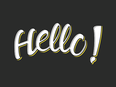 Hello! // Brush Lettering brush brush lettering design hand lettering lettering type typography