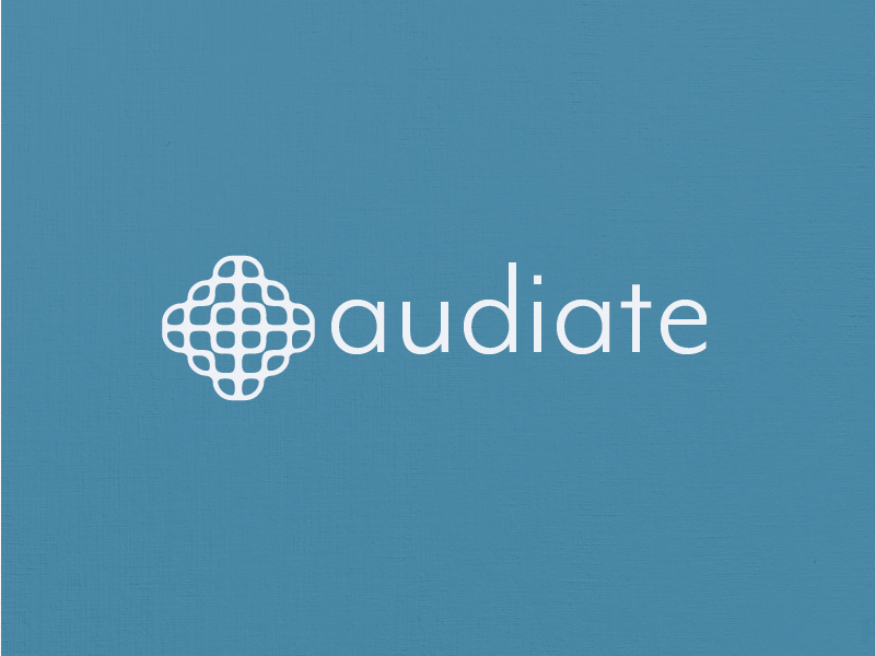 audiate - Logo Concept chladni sound vector type icon design identity branding brand logo