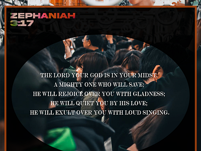 Zephaniah 3:17 design flat typography