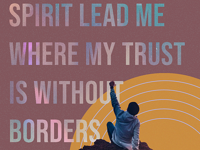 Spirit lead me design flat illustration typography