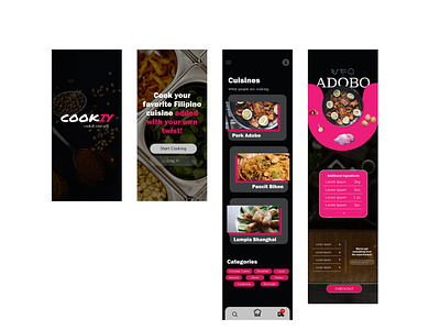 Cook it yourself food delivery app app branding design logo typography ui ux