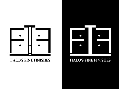 Custom Furniture shop logo branding design flat illustration logo typography vector