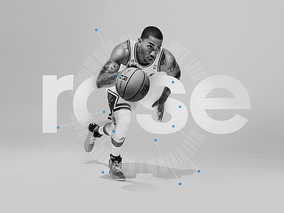 Adidas - Derrick Rose adidas basketball derrick rose infographic nba photography stats typography