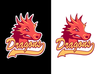 Dragons baseball dragon logo