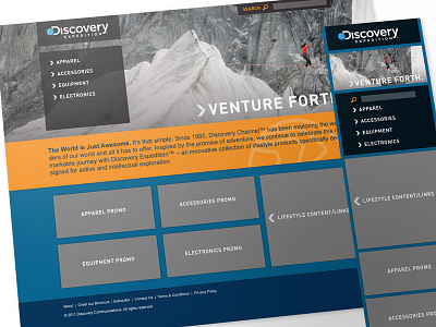 Discovery Expedition UI adventure ui ux website