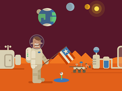 Mars Cast animation illustration mars