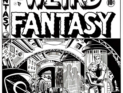 EC Comics WEIRD FANTASY #8 Cover re-creation 1950s classic comics ec comics illustration popart science fiction