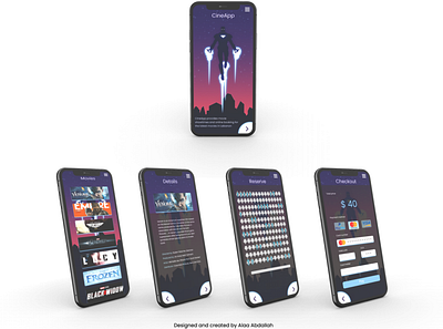 Cineapp 2020 design 2020 trend figma figmadesign mobile app mobile design