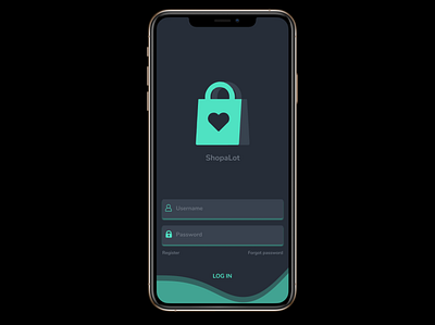 ShopaLot Login 2020 trend figma green illustration interaction iphone login login screen loginpage mobile app mobile ui register shopping username