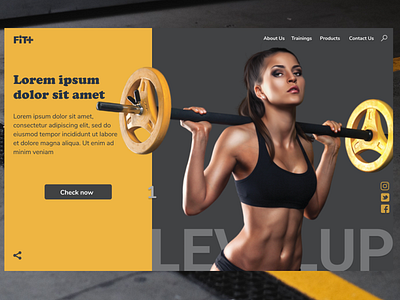 FIT+ 2020 design figma figmadesign fitness fresh colors fresh design grey gym landingpage mackbook modern trending trends 2020 uiux webdesign webdesigns website yellow