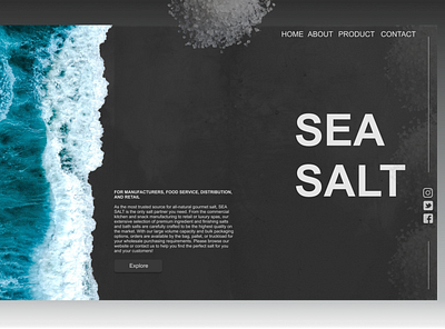 SEA SALT 2020 design 2020 trend black dark figma illustration modern prototype salt sea trending ui webdesign website