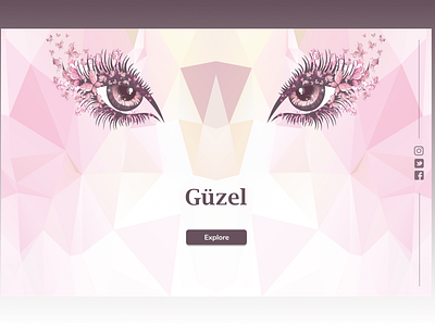 Güzel 2020 design beauty branding design figma illustration landing page pink prototype purple trending ui website website design