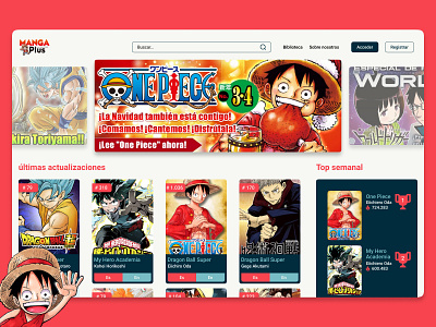 Rediseño web manga plus app branding design ui ux web website