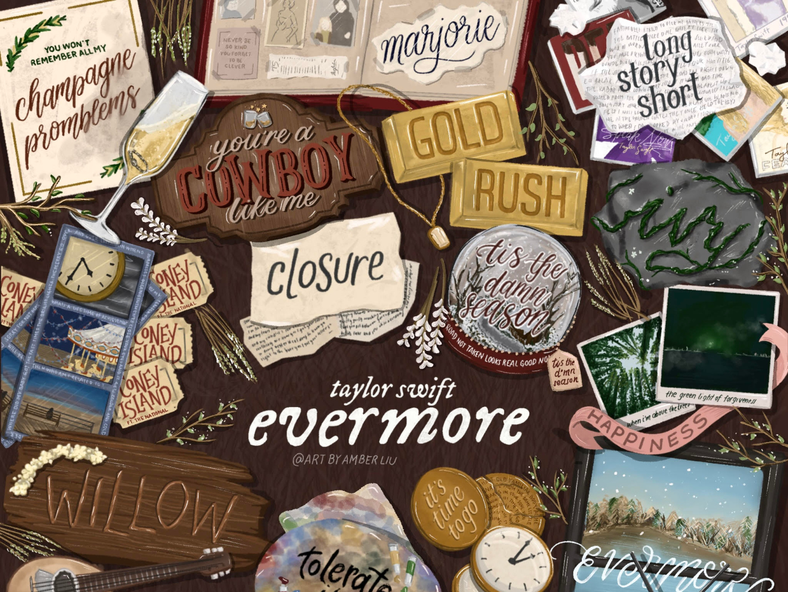 evermore Song Drawing by Amber Liu on Dribbble