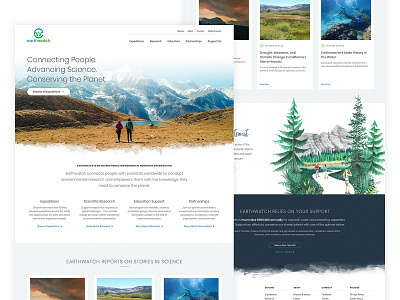 Earthwatch - Redesign concept design earth earthwatch expeditions home homepage nature redesign ui ux website website concept website design