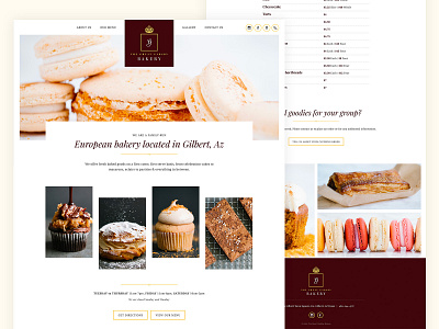 European Bakery Website - Home Page