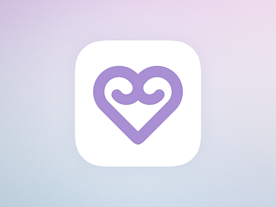 Warmie App Icon app icon apple dailyui heart icon ios ipad iphone logo purple sketch